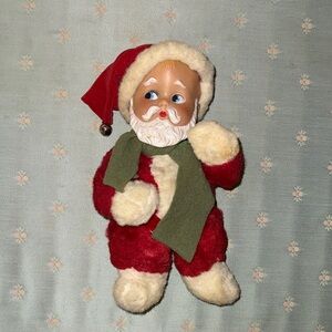 Vintage Knickerbocker Santa Claus Plush with Internal Music Box